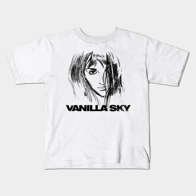 Vanilla Sky Illustration Kids T-Shirt by darklordpug